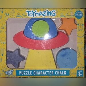Spaceship Puzzle Character Chalk Set - Colorful Fun